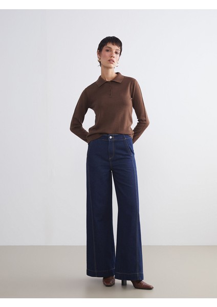 Yeni Sezon Polo Yaka Kadın Triko Kazak fiyatları