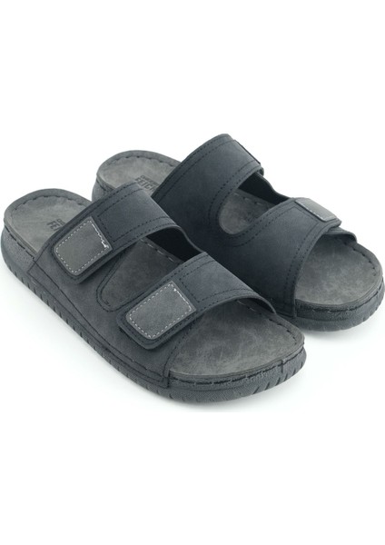 Yazlık Erkek Suni Deri Rahat Iç Taban Iki Cırtlı Kemer Ayarlanabilir Günlük Terlik modelleri