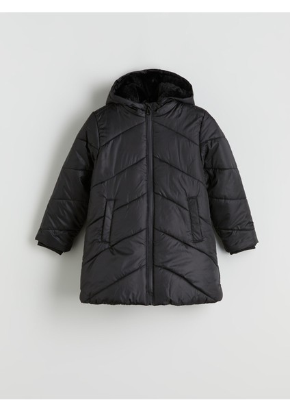 Yeni Sezon Kapüşonlu Kız Çocuk Mont