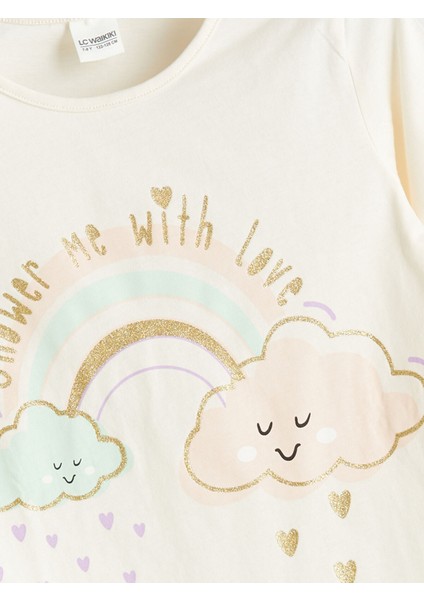 Yeni Sezon Bisiklet Yaka Kız Çocuk Pijama Takımı modelleri