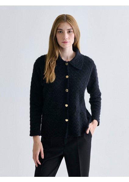 Yeni Sezon Polo Yaka Kadın Triko Hırka