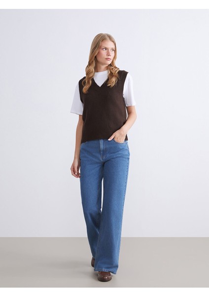 Yeni Sezon V Yaka Kadın Triko Süveter fiyatları