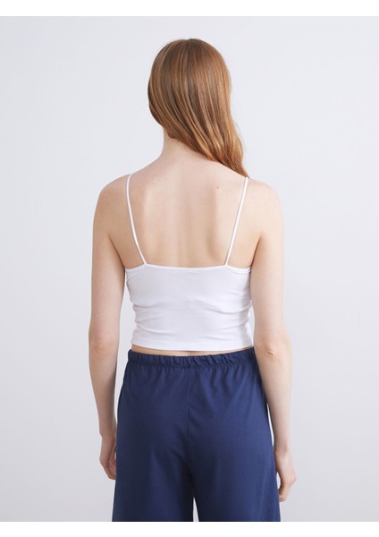 Yeni Sezon Kare Yaka Askılı Crop Kadın Atlet fırsatları