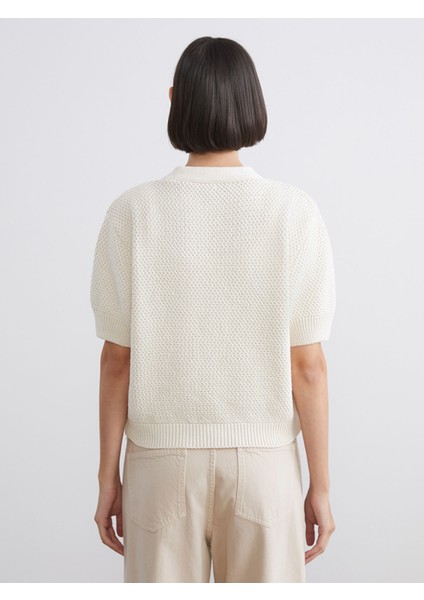 Yeni Sezon Kısa Kollu Düğme Detaylı Kadın Triko Hırka fırsatları