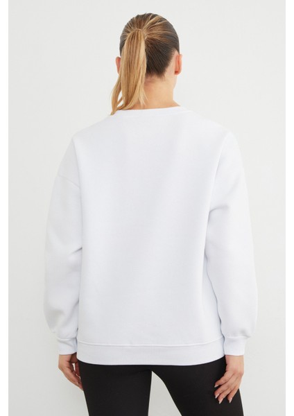 3 Iplik Manhattan Baskılı Bisiklet Yaka Sweatshirt