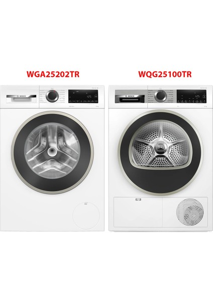 WGA25202TR - WQG25100TR 10 kg Çamaşır Kurutma Makinesi 2'li Set