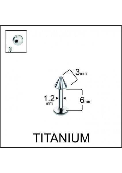 Yüksek Kalite G23 Titanium Spayk Titanyum Dudak Helix Kıkırdak Tragus Piercingi