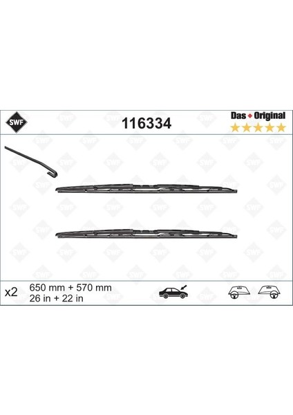 Sılecek Supurgesı 650/560MM Swf Bmw E39
