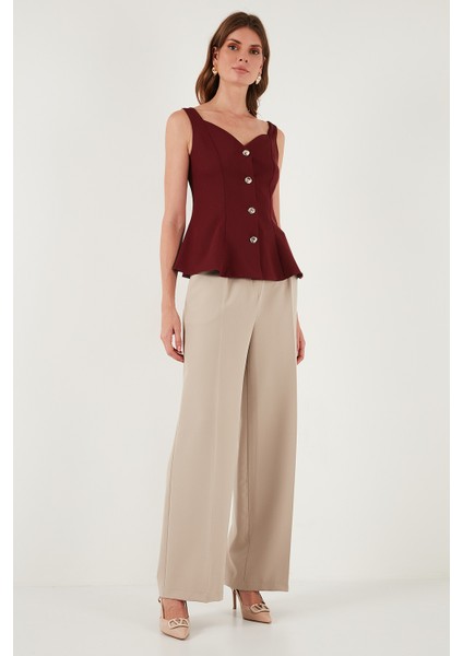 Fitted Fit V Yaka Düğmeli Yelek Bayan Yelek 611FYL145 fiyatları