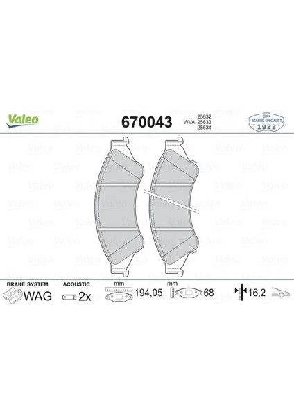 On Fren Balatası Ranger Tke 2.2tdcı / 3.2tdcı 4 4 12 /