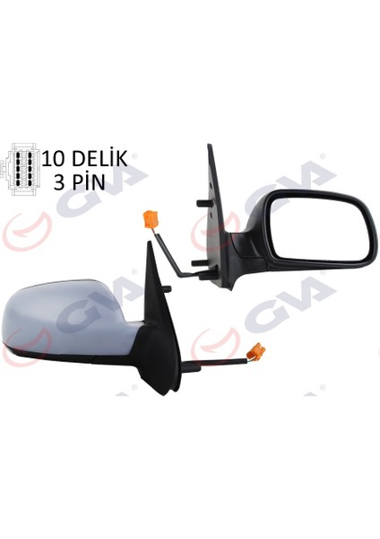 Dış Dikiz Aynası Sağ Xsara 03 Elektrikli Isıtmalı Astarlı Konveks 3 Fiş VM-6146EPSR