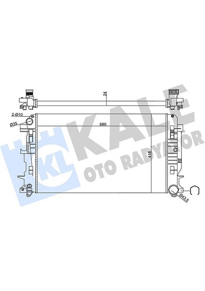 Motor Su Radyatoru Mercedes Sprınter B906 . Vw Crafter 30-35-50 680X416X24