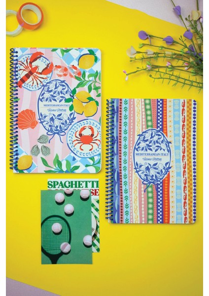 A4 Spiralli Okul Defteri 2’li Set – Kareli,