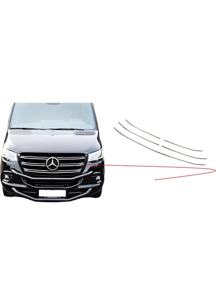 Mercedes Sprinter Krom Ön Panjur 5 Parça 2018 ve Sonrası