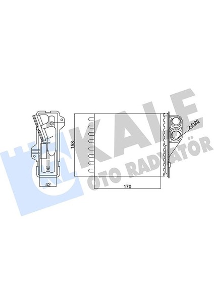 Kalorifer Radyatörü Logan 05 Duster 10 Sandero 10 170X158