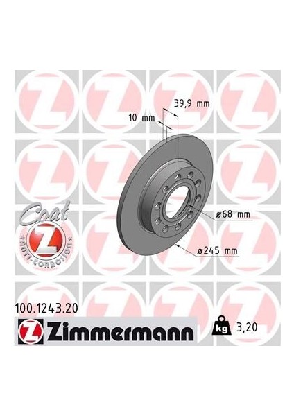 Arka Fren Aynası Audı A4 8e2.b6 11/00 A4 Avant 8e5.b6 09/01 Seat Exeo 09 245X9.9X10DL 986478986-DF4186