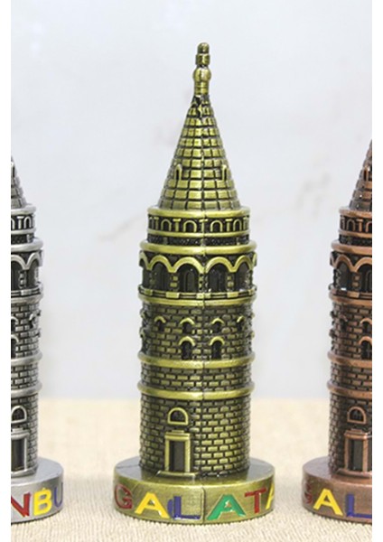 Metal Galata Kulesi Dekoratif Hediyelik