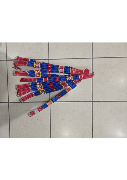 3 Sıra Boncuklu Bayraklı Kemerli Tokalı Koyun ve Kuzu Boyun Süsü 10 Adet fiyatları