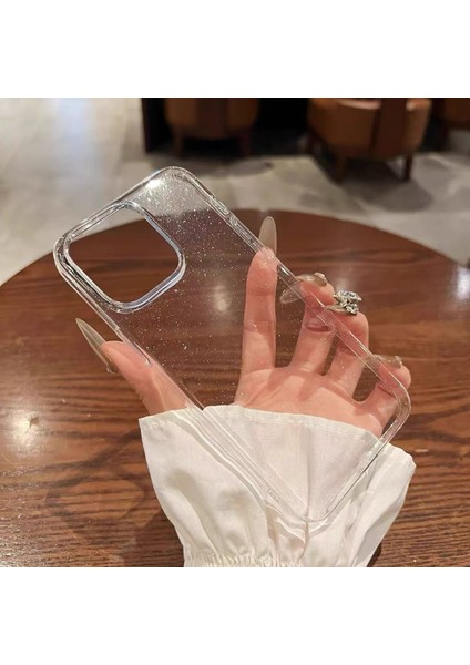 Iphone 13-14-15 Uyumlu Simli Şeffaf Yumaşak Kılıf indirimleri