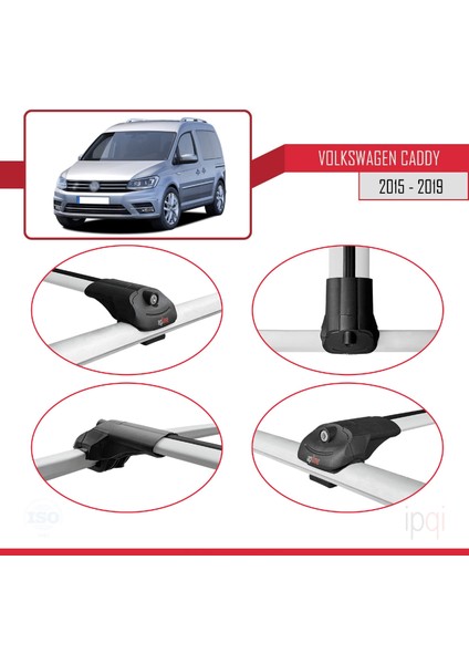 Volkswagen Caddy 3 (Sa) 2015-2019 Arası ile Uyumlu Ace-1 Ara Atkı Tavan Barı Gri 2 Adet fırsatları