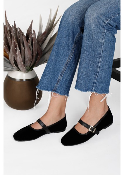 Kadın Babet Rahat Günlük Ayakkabı Kadife Şık Hafif Bant Detaylı fiyatları