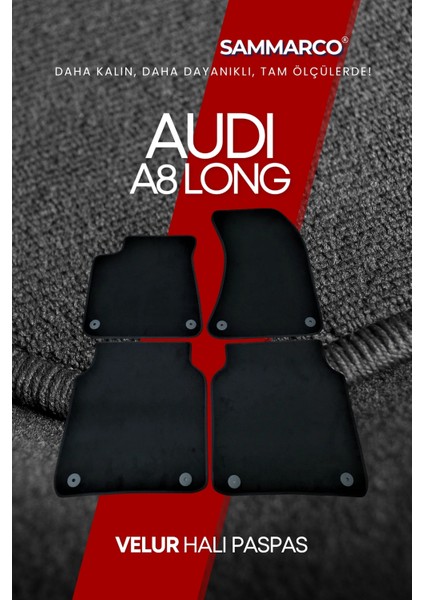 Audi A8 2017 Long Halı Paspas Velur Paspas Kumaş Paspas Oto Paspas modelleri