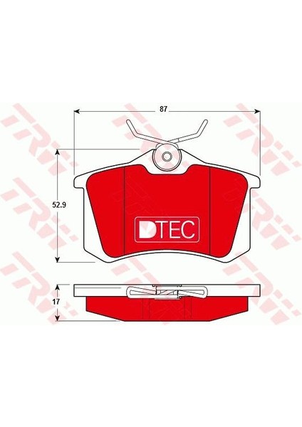 Disk Balata Dtec Arka Audı A1 8x1. 8xk . A1 Sportback 8xa. 8xf . A2 8z0 . A3 8l1 1997-2015