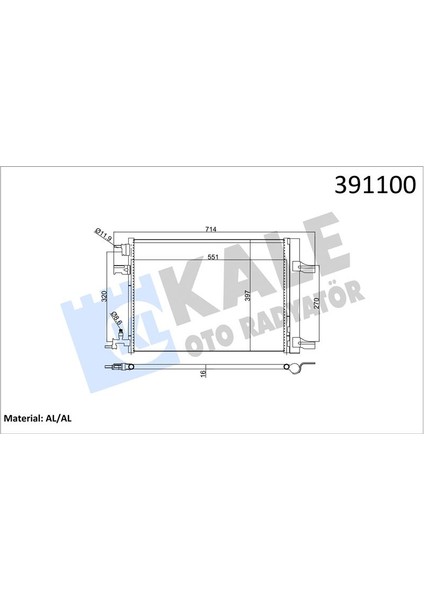Klima Kondenseri Radyatörü Astra J-Zafıra C-Cruze 1.3-1.4-1.6-1.7-1.8