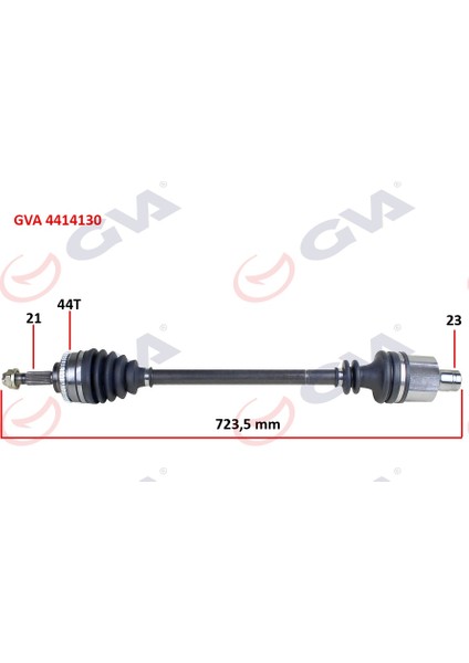 Komple Aks Sağ Clıo Iı 1.5dcı 98-05 Abs Li 44DİŞ 728MM Yaylı