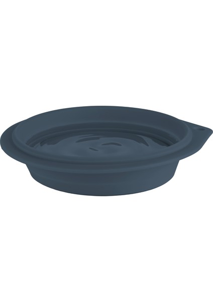 Katlanabilir Silikon Evcil Hayvan Mama/su Kabı - Deep Blue
