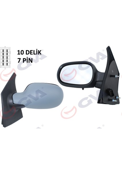 Dış Dikiz Aynası Sol Megane Scenıc 97 Elektrikli Isıtmalı Astarlı Asferik 5 Fiş VM-133NEHPL