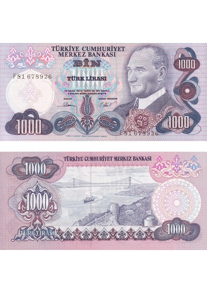 6. Emisyon 3. Tertip 1000 Lira - Çil