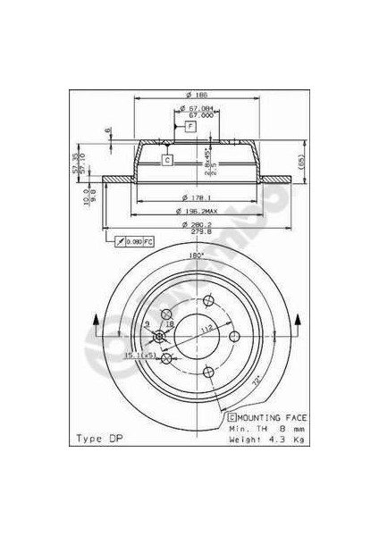 Fren Dıskı Arka Mercedes Vıto W638 96 03