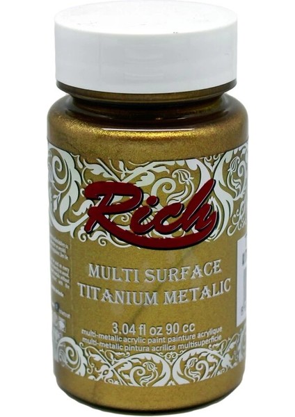 Multi Surface Titanium Metalik Boya 90 Cc. 2524 Antik Altın