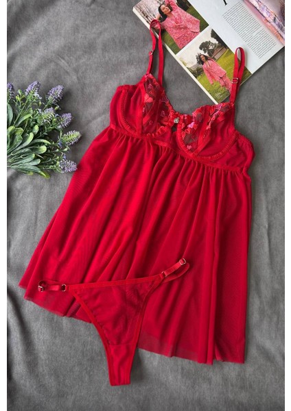 Dantelli Babydoll Gecelik & String Takım indirimleri