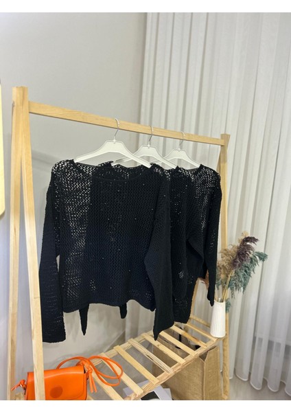 Incili Delikli Örgü Kazak modelleri