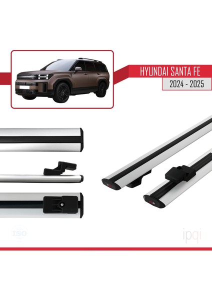Hyundai Santa Fe 2024-2025 Arası ile Uyumlu Basıc Model Ara Atkı Tavan Barı Gri 2 Adet modelleri