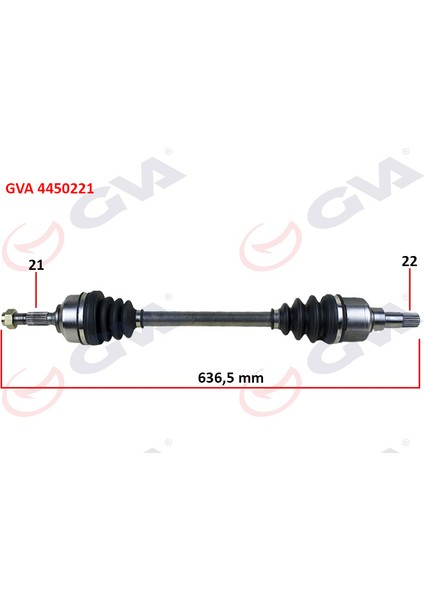 Komple Aks Sol C3 1.4 Hdı 02 70HP 636MM