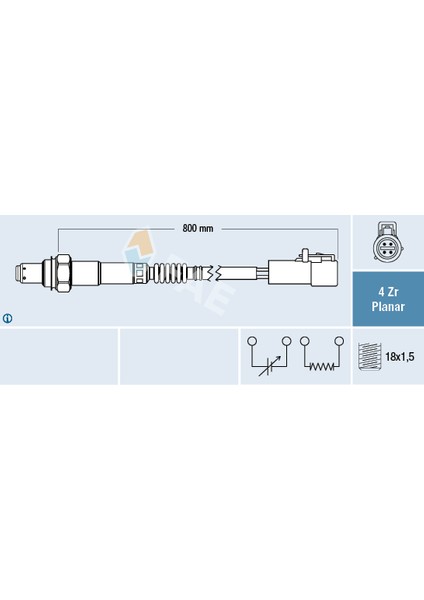 Oksıjen Sensoru Ford Fıesta Fıesta Iv Ja . Jb : 1.6 16V 00 02 Focus C Max Dm2 : 1.6 Tı 04 11