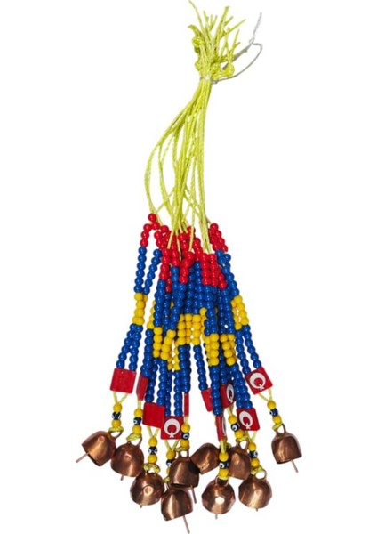 Zilli Boncuklu 2 Sıra Hayvan Süsü Boyun Süsü Uzun Boy 10 Adet