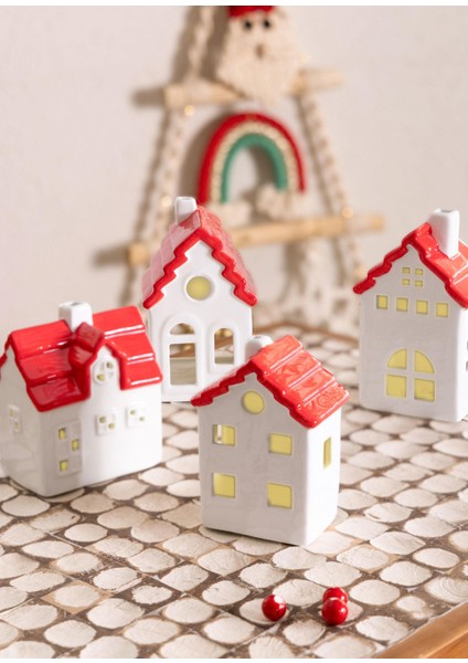 Dekoratif LED Işıklı Yılbaşı Evi 10X7X12 cm indirimleri