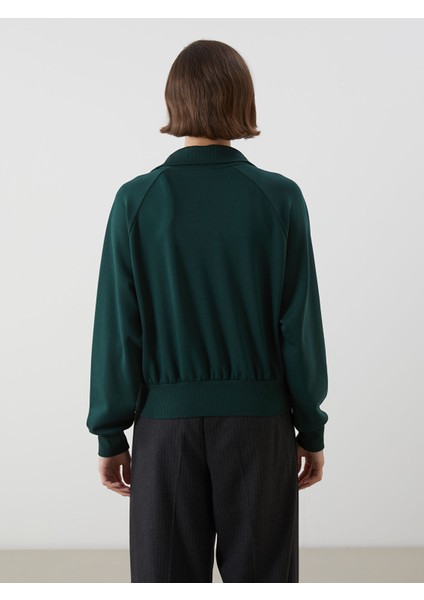 Yeni Sezon Dik Yaka Oversize Kadın Fermuarlı Sweatshirt fırsatları