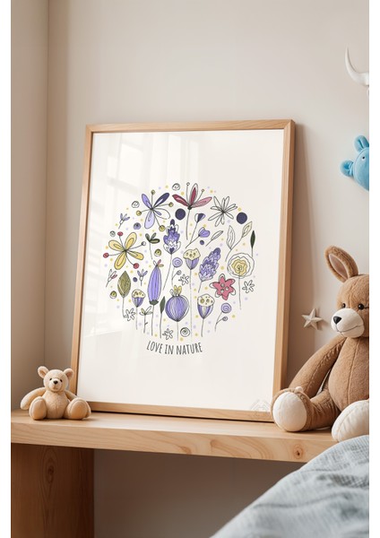 Çocuk Odası, Bebek Odası Ahşap Çerçeveli Poster, Tablo NO:132