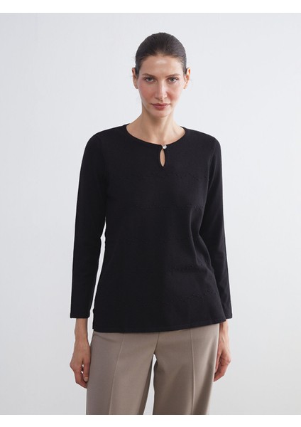 Yeni Sezon Bisiklet Yaka Kadın Triko Kazak