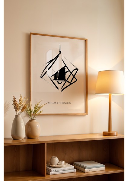 Bohemian Serisi Ahşap Çerçeveli Poster, Tablo No:76