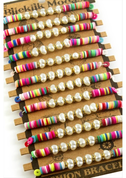 Wizard Inci Fimo Boncuk Bileklik-Beyaz