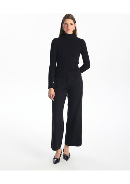 Yeni Sezon Yarım Balıkçı Yaka Kadın Triko Kazak