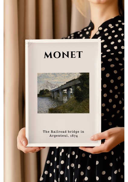Claude Monet Serisi Beyaz Çerçeveli Poster, Tablo Duvar Dekoru No:9 fırsatları