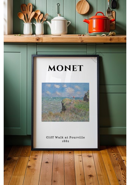 Claude Monet Serisi Siyah Çerçeveli Poster, Tablo Duvar Dekoru No:5 fiyatları