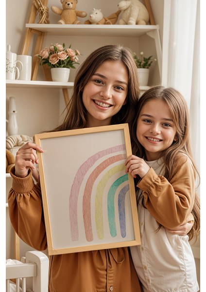Çocuk Odası, Bebek Odası Ahşap Çerçeveli Poster, Tablo NO:108 modelleri